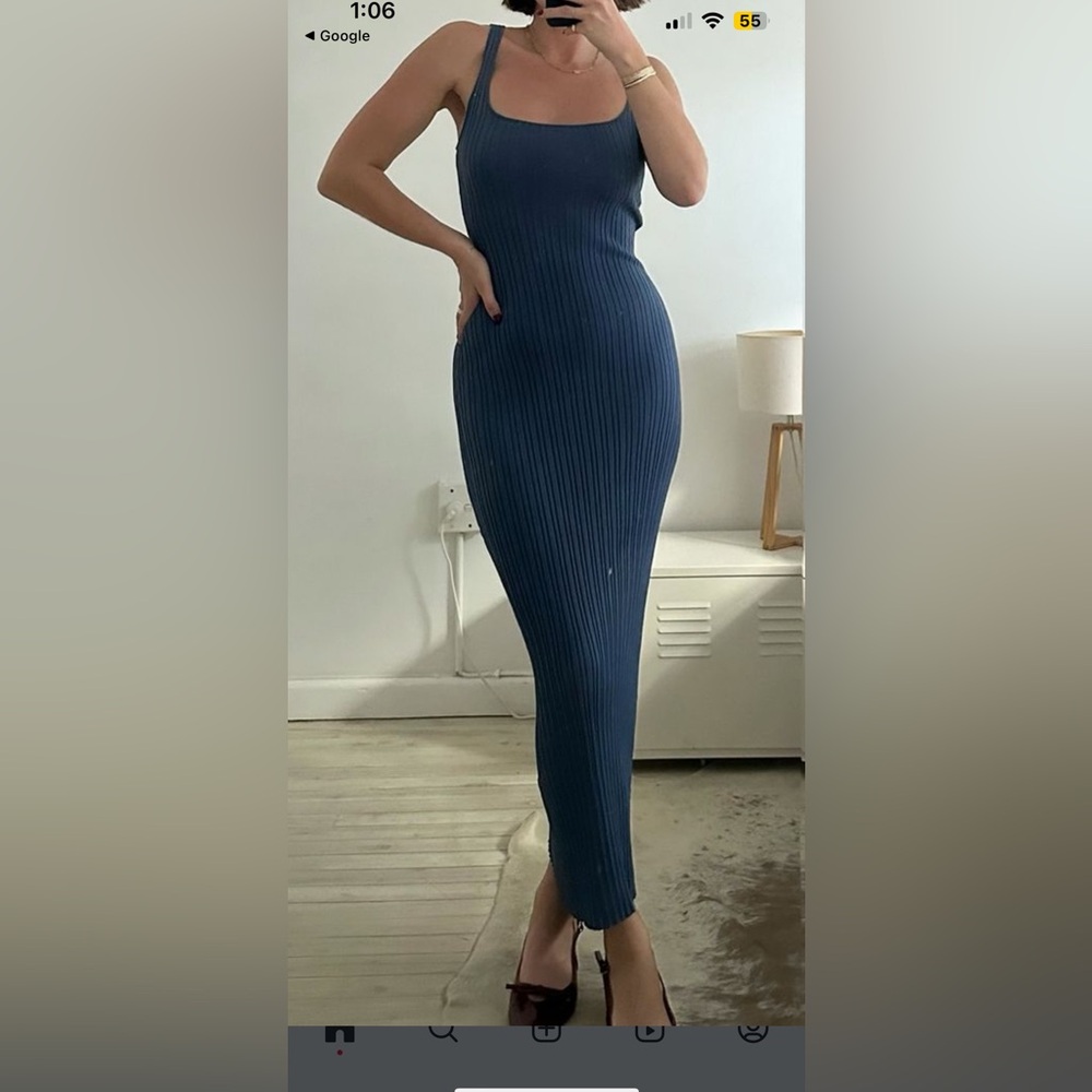 Elce Swim Blue Ribbed Dress